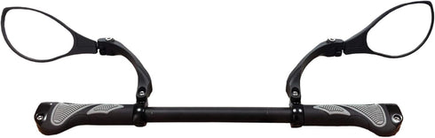 Hafny New Handlebar Bike Mirror, Adjustable Rotatable, HD Blast-Resistant, Silver (1 Pair)