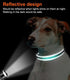 Joytale Reflective Dog Collar - Soft Neoprene Padded Nylon Pet Collar, Adjustable for Medium Dogs, Teal, M