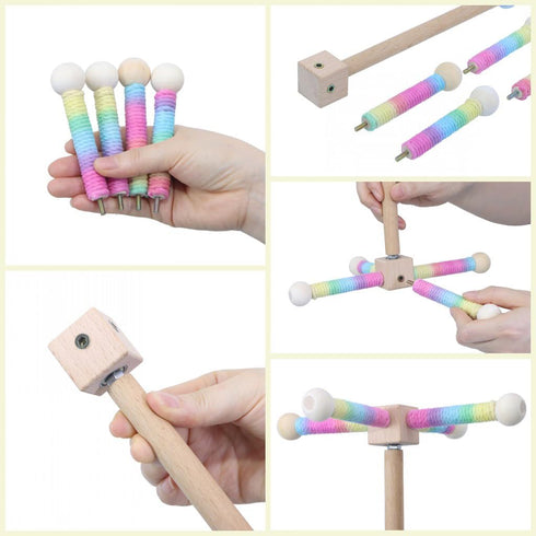 KINTOR Finches Bird Toy Perch,Parrot Interactive Spinning Toys,Bird Cage Accessories for Small and Medium