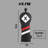 Majek Retro Golf Headcover - Black Red and White Vintage Leather Style X Fairway Wood Head Cover, Classic Look, Wheel