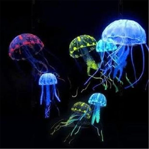 Purple Artificial Glowing Jellyfish, Suitable for Fish Tank, Popular Aquarium Decoration Ornaments.