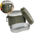 Generic Set 500ML+1250ML Outdoor Camping Cooking Pot Double Layer Food Storage Container Aluminum Saucepan With Scale