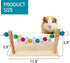 Hamster Wood Ledge Platform with Lava Stone Block Chew Toys, Wooden Shelf for Chinchilla, Guinea Pig, Gerbil