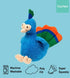 Showboat The Peacock Fuzzyard Plush Toy for Dogs (Small)