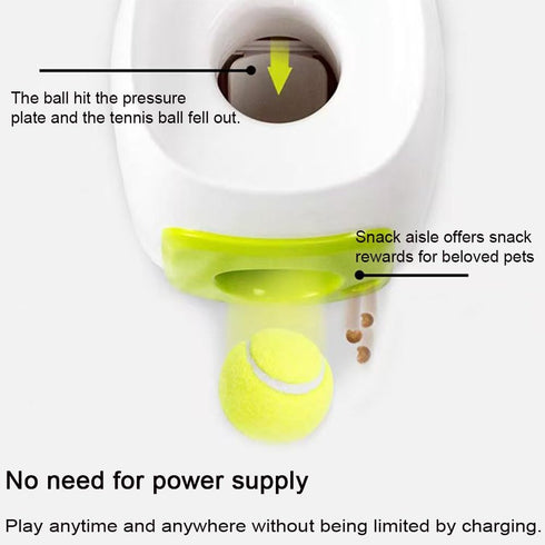Occupiedpet Dog Tennis Ball Treat Toy, Interactive Food Reward Ball for Dogs, Non-Toxic Self-Play Chew Toy for Boredom
