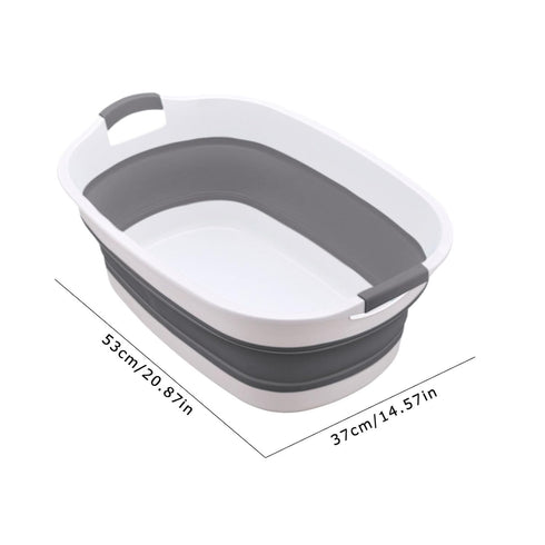 Generic 40x60x24cm Bath Tub PP+TPE Folding Washing Basin, Easy Drain Structure | Perfect for Dog Washing, Child