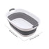 Generic 40x60x24cm Bath Tub PP+TPE Folding Washing Basin, Easy Drain Structure | Perfect for Dog Washing, Child