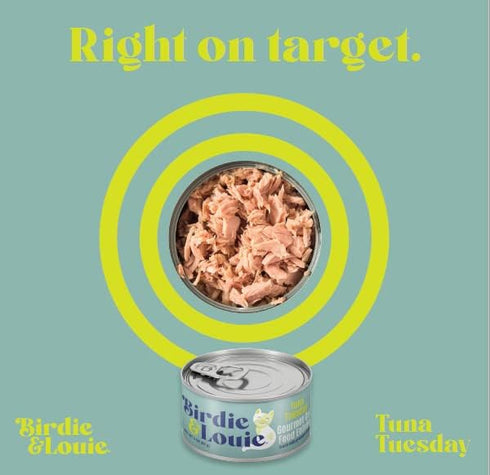 Pack 6 5 3 Oz 30 Birdie & Louie Wet Cat Food Variety of Tuna Flavors | Cans of Different Tuna Flavors | All Natural
