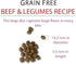 Chicken Soup for the Soul Pet Food Grain-Free Dry All Stages Dog Food, Beef & Legumes Recipe, 4 Pound Bag