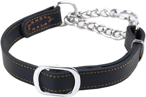Love Dream Leather Martingale Collars for Dogs, Anti-Escape No Pull Training Collar for Medium Large Dogs