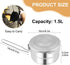 Stainless Steel Camping Cook Pot with Lid and Folding Handle Camping Cookware 1.5L Large Capacity Bento Pot for Camping, Hiking, Picnic by Denpetec