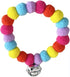 Eye-catching Pom Pom Pet Collar Necklace with Bell for Taking Photos, Walking, Outdoor Sports (S, Orange Red)