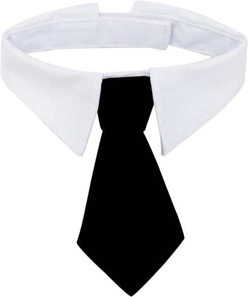 Bowtie for Little Puppy, Adjustable Handcrafted Formal Collar Neck Tie for Dogs & Cats (L, Black)