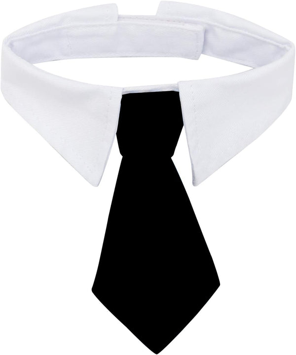 Bowtie for Little Puppy, Adjustable Handcrafted Formal Collar Neck Tie for Dogs & Cats (L, Black)