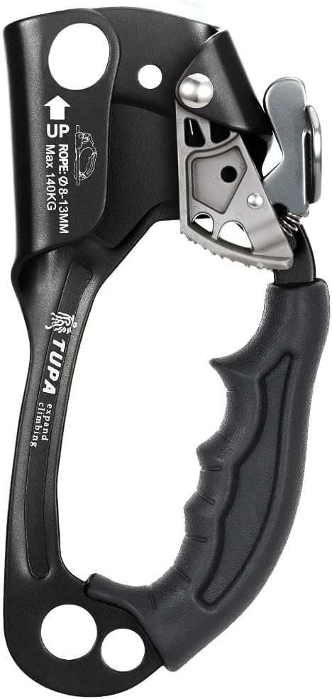 LIXADA Climbing Hand Ascender - 8-13mm Vertical Rope Access with Ergonomic Rubber Handle - CE Certified