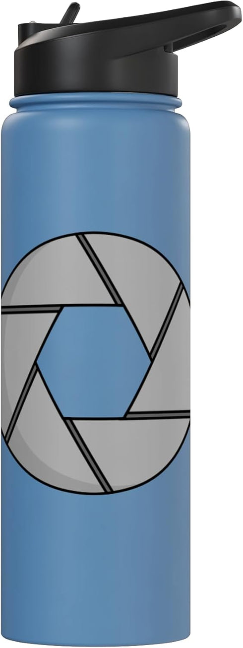 Clever Witty Aprture Designs Photography Aperture Camera Lens Photographer Photo Stainless Steel Insulated Water Bottle
