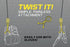Hawk Twist-Tie Hoist Line - 25' Long Heavy-Duty Flat Cord Rope with 40 LBS Capacity