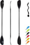 OCEANBROAD Adjustable Kayak Paddle - 86in/220cm to 94in/240cm Oar with Paddle Leash for Kayaking and Boating