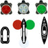 NIXY Kayak and SUP LED Navigation Lights, Rechargeable with 4 Flashing Modes for Boats, Canoes