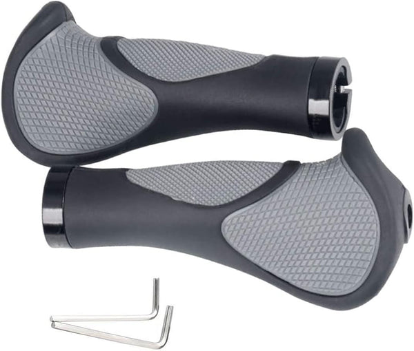 MUYDZ 1 Pair Bike Grips with Rubber Ergonomic Antislip Handlebar Grips for Road and Mountain Bicycle