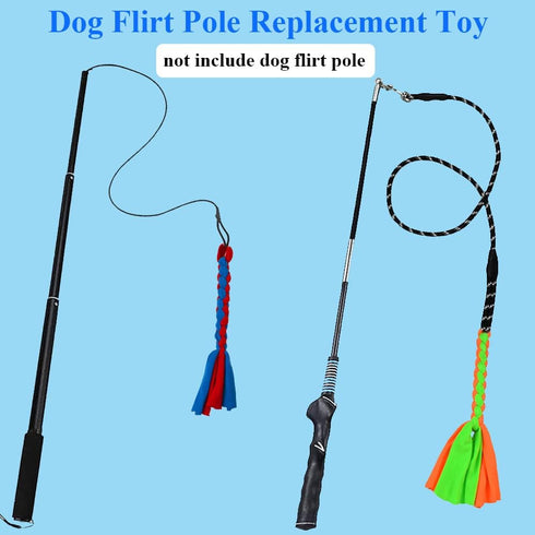 ASOCEA 2 Pack Dog Fleece Rope Toy for Chase and Tug, Interactive Cotton Chew Toy for Small Medium Dogs