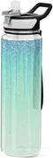 siphylline 30 oz Blue Mint Green Glitter Sparkling Simply Modern Water Bottle Tritan
