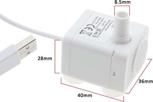 The Lord of the Tools Water Fountain Pump with 1.5M USB Wire for Cats, Dogs, and Aquarium Fish Tank