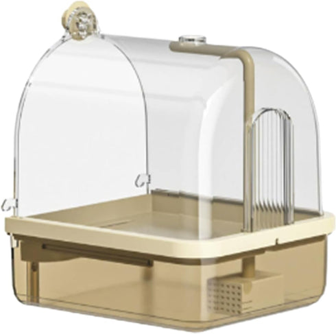 Generic Settings Indoor Bird Cage Bath, Stand Bathtub Perch, Automatic Shower Mode Bird Bath with Chew Proof Material