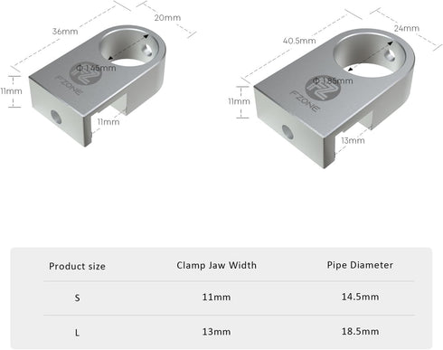 FZONE Mini Aquarium Fixing Clamp, Aluminum Alloy Holder for Rimless Aquariums, Fasten Water Pipes