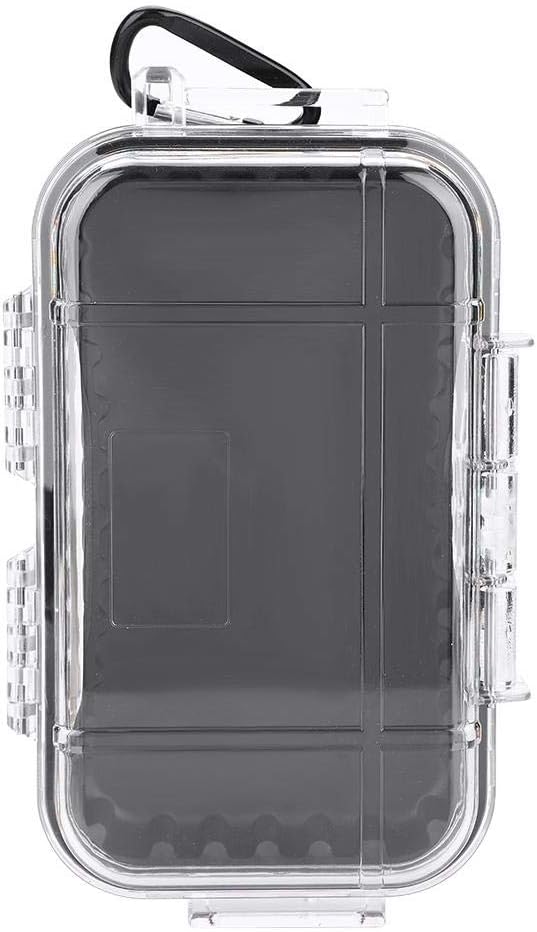 Shockproof Waterproof Storage Case, Outdoor Airtight Carry Box Container (Transparent)