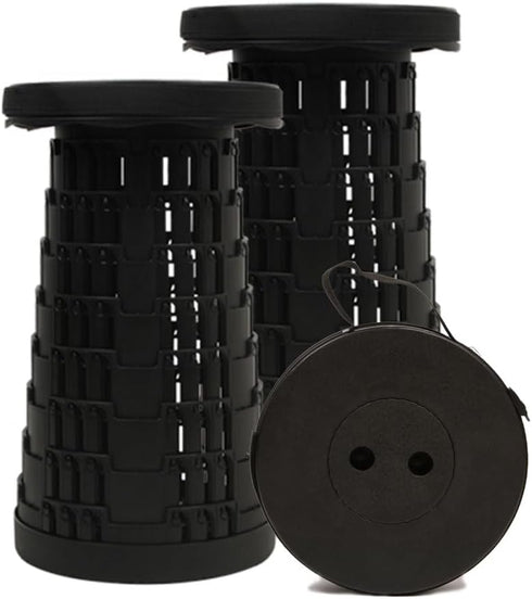 JAEMEYEM 2 PCS Upgraded Collapsible Stool Chair, Max 660lb Folding Stool, Lightweight, Sturdy,