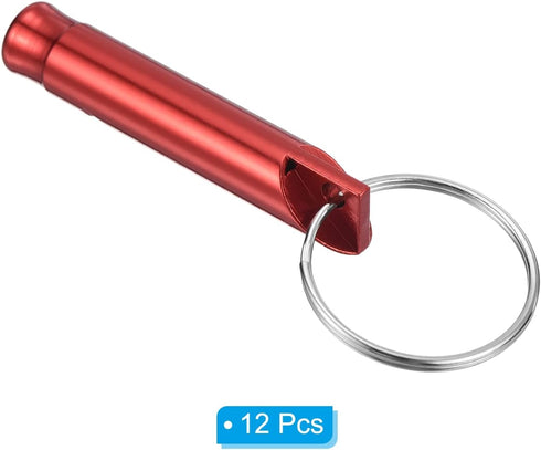 PATIKIL Emergency Whistles, 12 Pack Safety Whistle with Keychain, Loud Sound Outdoor Survival Whistle for Camping