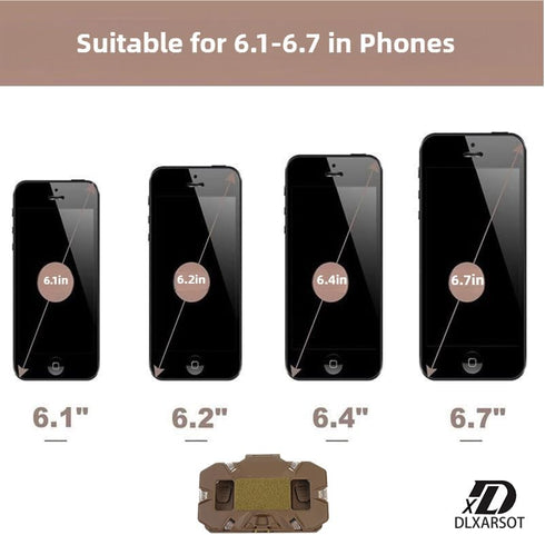 DLXARSOT 4.7"-6.7" Tactical Airsoft Gear, MOLLE Vest Phone Holder,Universal Chest Phone Board Carrier Mount Navigation