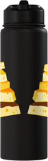 Nostalgic Cheese Lover Design Cheese Block Pyramid For Food Enthusiasts Stainless Steel Insulated Water Bottle