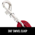 Gorilla Grip Heavy Duty Dog Leash | Soft Handle Reflective Rope for Night Walking, Durable Puppy Training (Red)