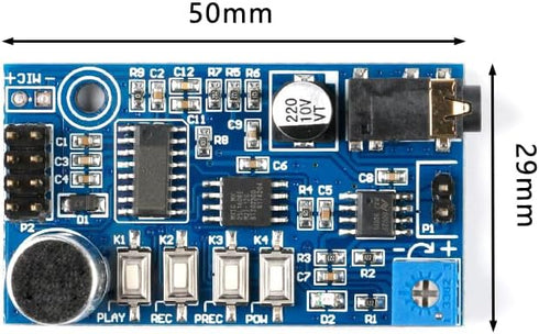 JESSINIE YS-SR1 5V ISD1820 DC Sound Voice Recording Playback Module Sound Recorder Board Loudly Public Voice Playback