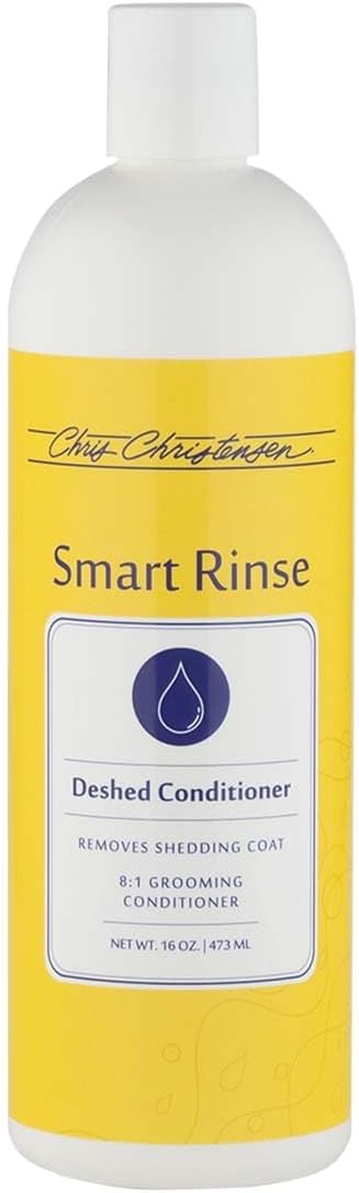 Chris Christensen SmartRinse De-Shed Ultra Concentrated Pet Conditioner - 16 oz, Makes up to 8 Bottles, Deep