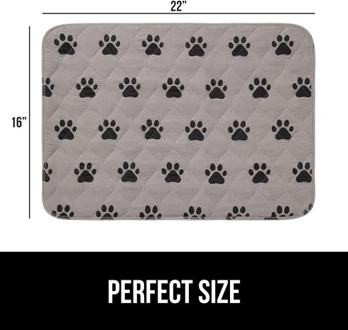 Gorilla Grip Washable Puppy Pads, Slip Resistant Dog Crate Mat, Waterproof Cloth Pee Pad for Training Puppies, Reusable
