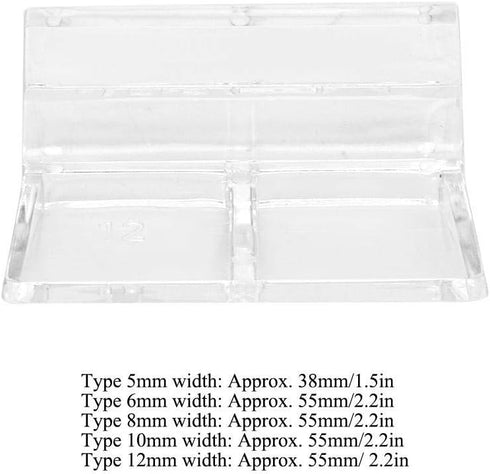 Pssopp 20Pcs Aquarium Glass Cover Clip Acrylic Universal Lid Clips for Rimless Aquariums Clear Color Acrylic Aquarium Glass Cover Holder, Aquarium Glass Clips(5mm)