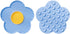 QWINEE Flower Shaped Lick Mat for Dogs Cats, Blue Slow Feeder Dog Cat Puppy Bowl, Fun Alternative for Eating
