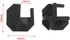Generic 8X 4.3cmx4.3cm Camping Chair Connectors, Folding Chair Repair Accessories, Replace Parts for Outdoor Folded