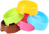 5Pcs/Set Plastic Candy Color Pet Food Water Bowl, Random Color for Cat Dog Puppy Rabbit