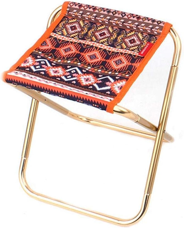 CRBWXONLIFE 7075 Aluminum Alloy Folding Stool, Portable Outdoor Aluminum Folding Chair for Camping,