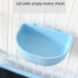 2 Pcs Rabbit Food Water Bowl, Guinea Pig Plastic Feeding Dish, Chinchilla Hanging Portable Bowl (Pink and Blue)