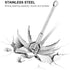Folding Claw Hook, Multifunctional Stainless Steel Grappling Hook for Outdoor Camping, Hiking, Rock Climbing