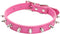 Spiked Dog Collar for Small Dogs, Mushrooms Rivet Soft PU Leather Spike Studded Cat Collar Adjustable for Mini Tiny