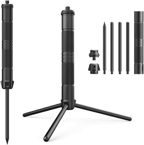 MOPFOL Aluminum Tripod Light Stand Foldable & Adjustable Lantern Pole with Phone Holder