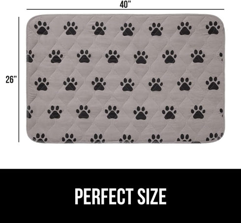 Gorilla Grip Washable Puppy Pads, 40x26 Slip Resistant Waterproof Cloth Pee Pad for Training Puppies, Reusable Pet