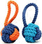 XPangle Dog Ball Toy, Interactive Rope Chew Toys for Medium to Large Breeds and Puppies (Orange; Durable Teeth Throw