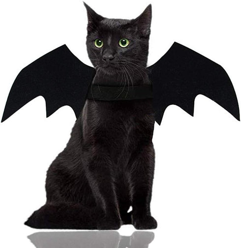 Malier Halloween Cat Costume - Pet Bat Wings for Cats and Dogs